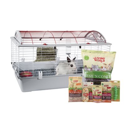 Cage Équipée De Luxe Living World Pour Lapin Grand