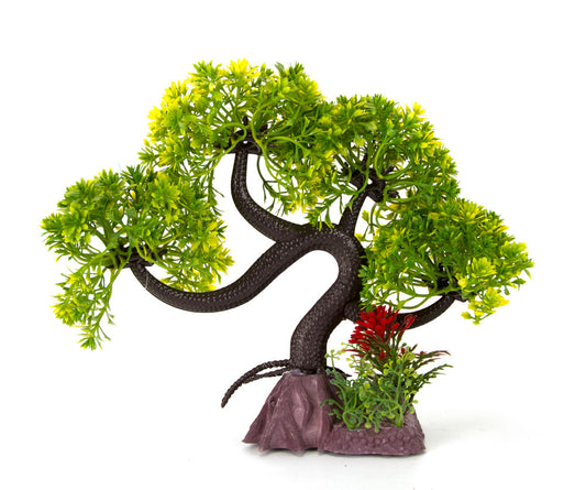 AQUA-FIT – Plante en plastique “Light Green Slanting Bonsai” 11"
