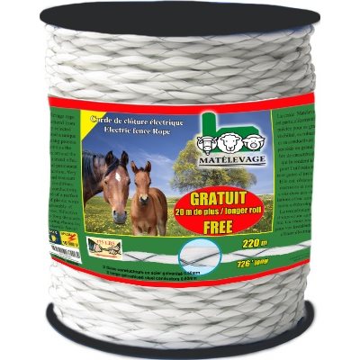 Corde blanche electroplastique 5mmx220m