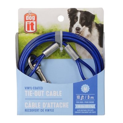 Câble Att P T De 3 M/Chien-Moyen-Bleu-V