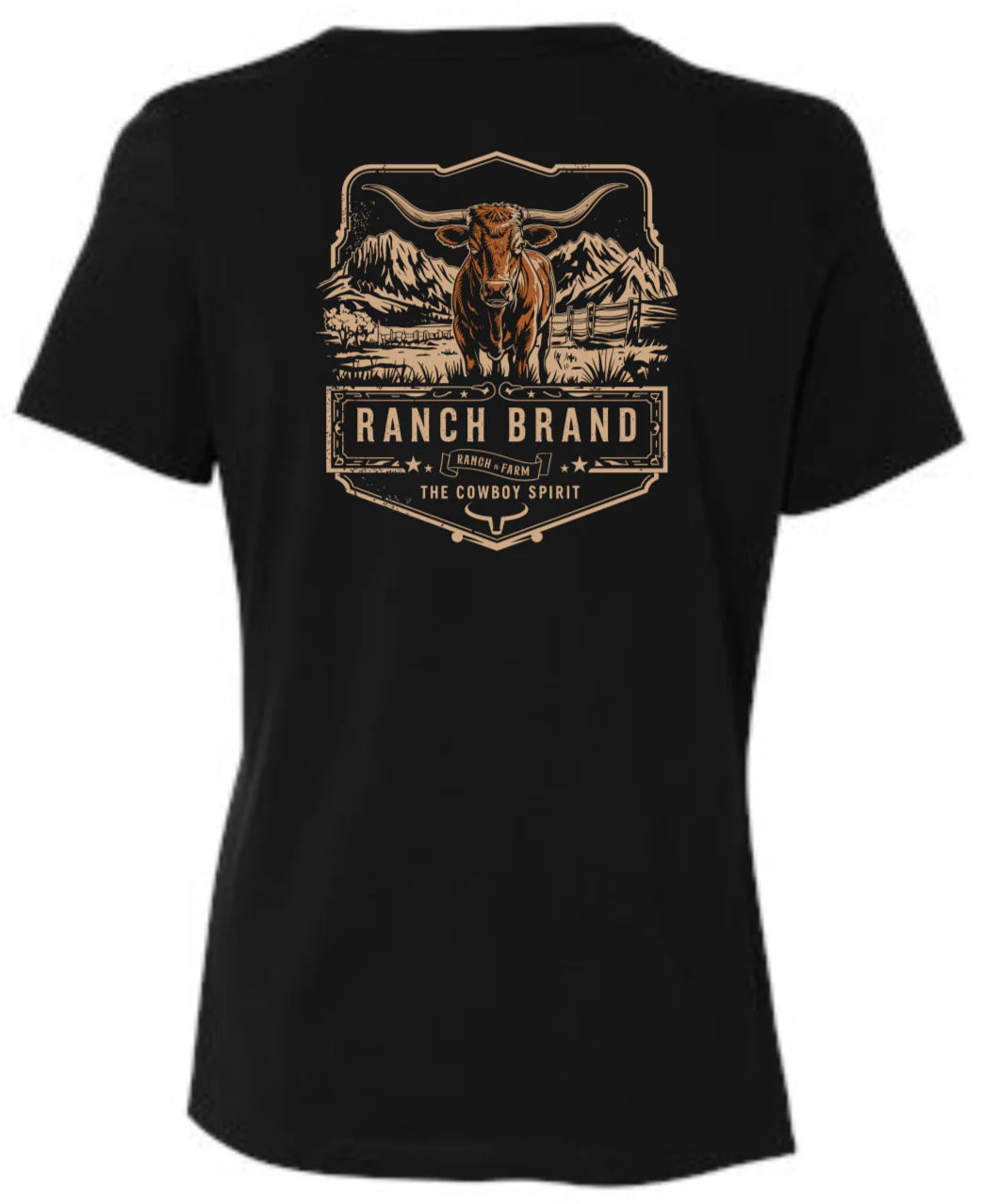Ranch Brand T-Shirt Femme Wild Steer Noir