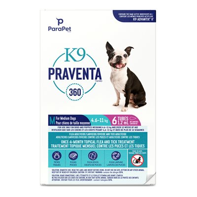 K9 Praventa 360 Moyen Chien (6 Tubes)