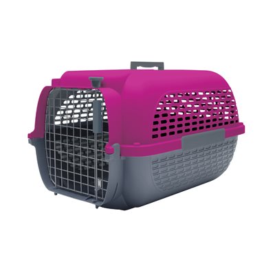 Dog It Cage Voyageur Gris/Fuschia Petit