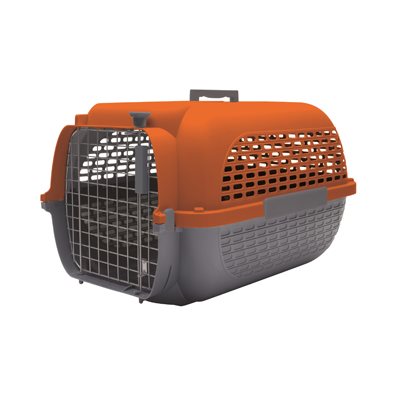 Dog It Cage Voyageur Gris/Orange Moyen