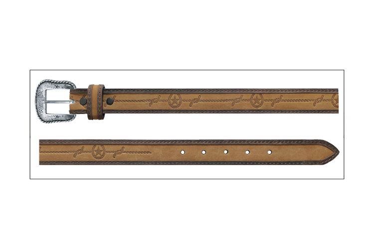 Wrangler Ceinture garçon en cuir Crazy Horse – 30 mm