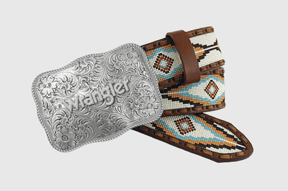 Wrangler Ceinture femme avec incrustation brodée Aztek – 38 mm