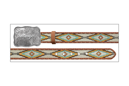 Wrangler Ceinture femme avec incrustation brodée Aztek – 38 mm