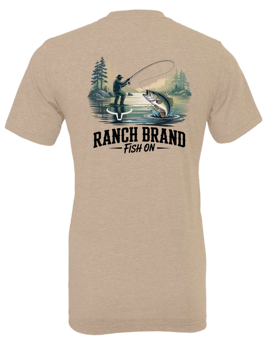 Ranch Brand | T-Shirt Homme Fish On 5 | Tan