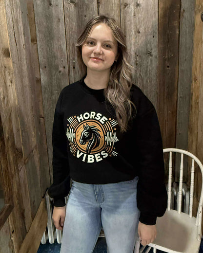 Horse Vibes Crewneck Onde Sauvage Pour Femme