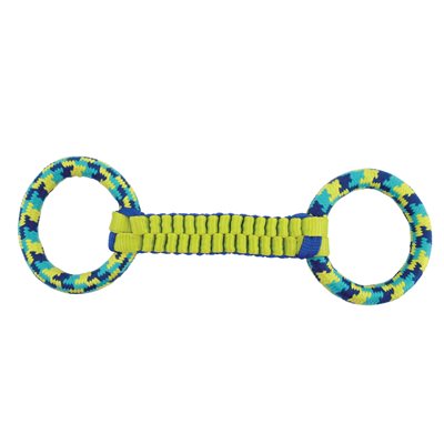 Jouet Fitness Zeus, anneaux en corde avec scoubidou balistique à tirer, très grand, 40,6 cm (16 po)