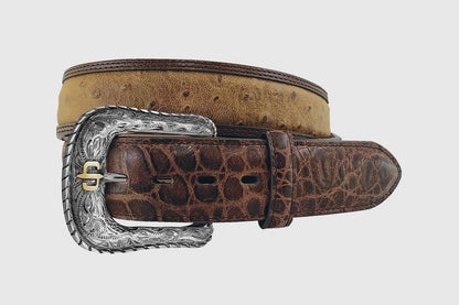 Stetson Ceinture western en cuir italien embossé – 38 mm
