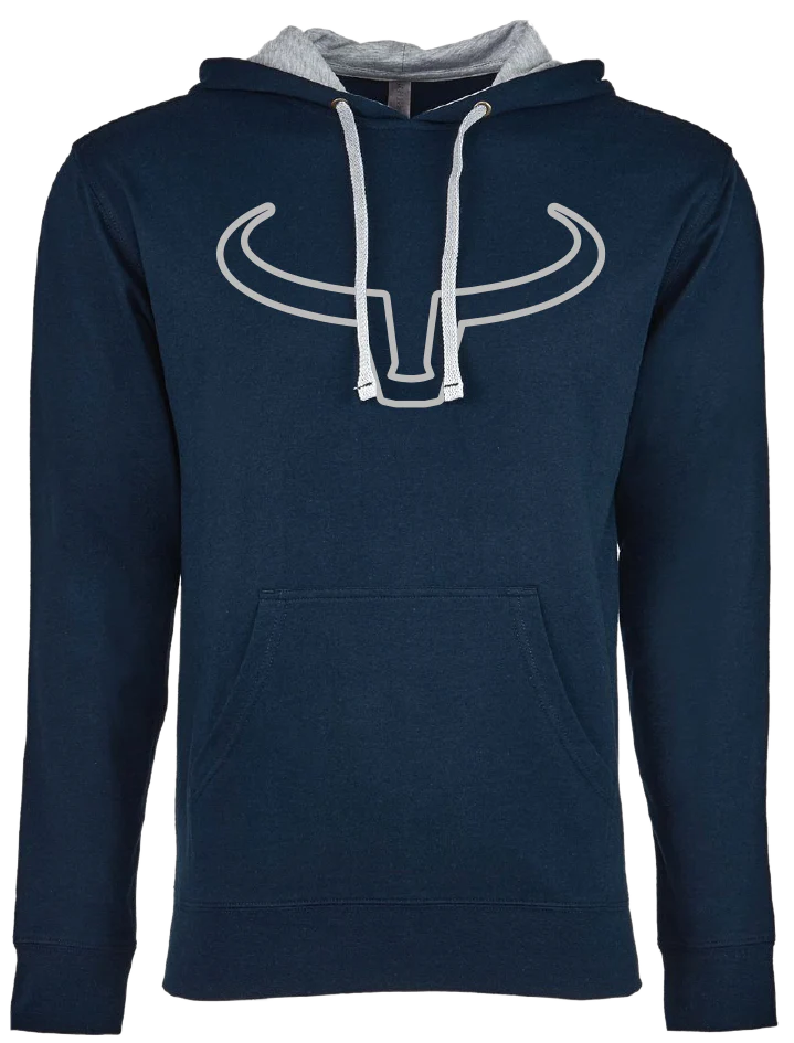 Ranch Brand Hoodie Léger Unisexe Outline Marine & Gris