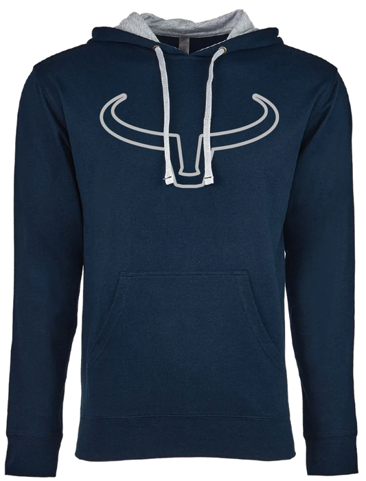 Ranch Brand Hoodie Léger Unisexe Outline Marine & Gris