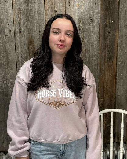 Horse Vibes Crewneck Rose du Désert Pour Femme
