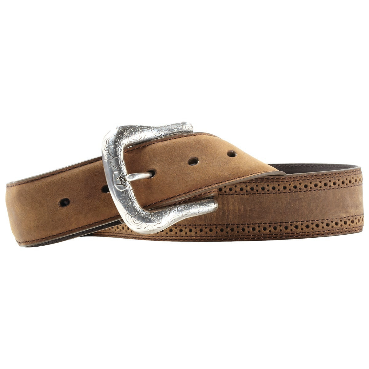 Ariat Ceinture western pour homme – Cuir vieilli