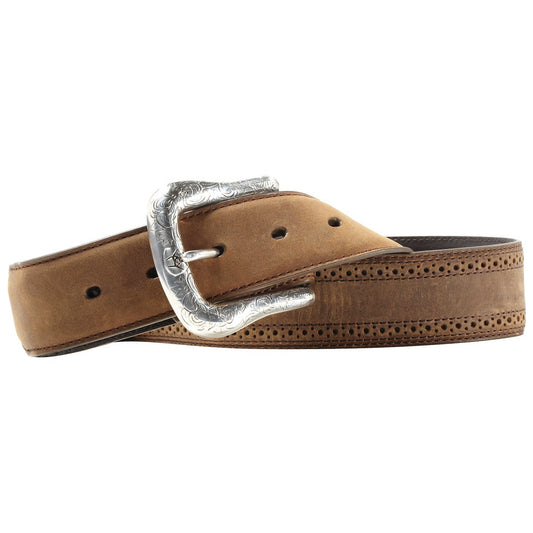 Ariat Ceinture western pour homme – Cuir vieilli