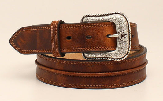 Ariat Ceinture western pour homme – 1 1/2 po, brun moyen vieilli