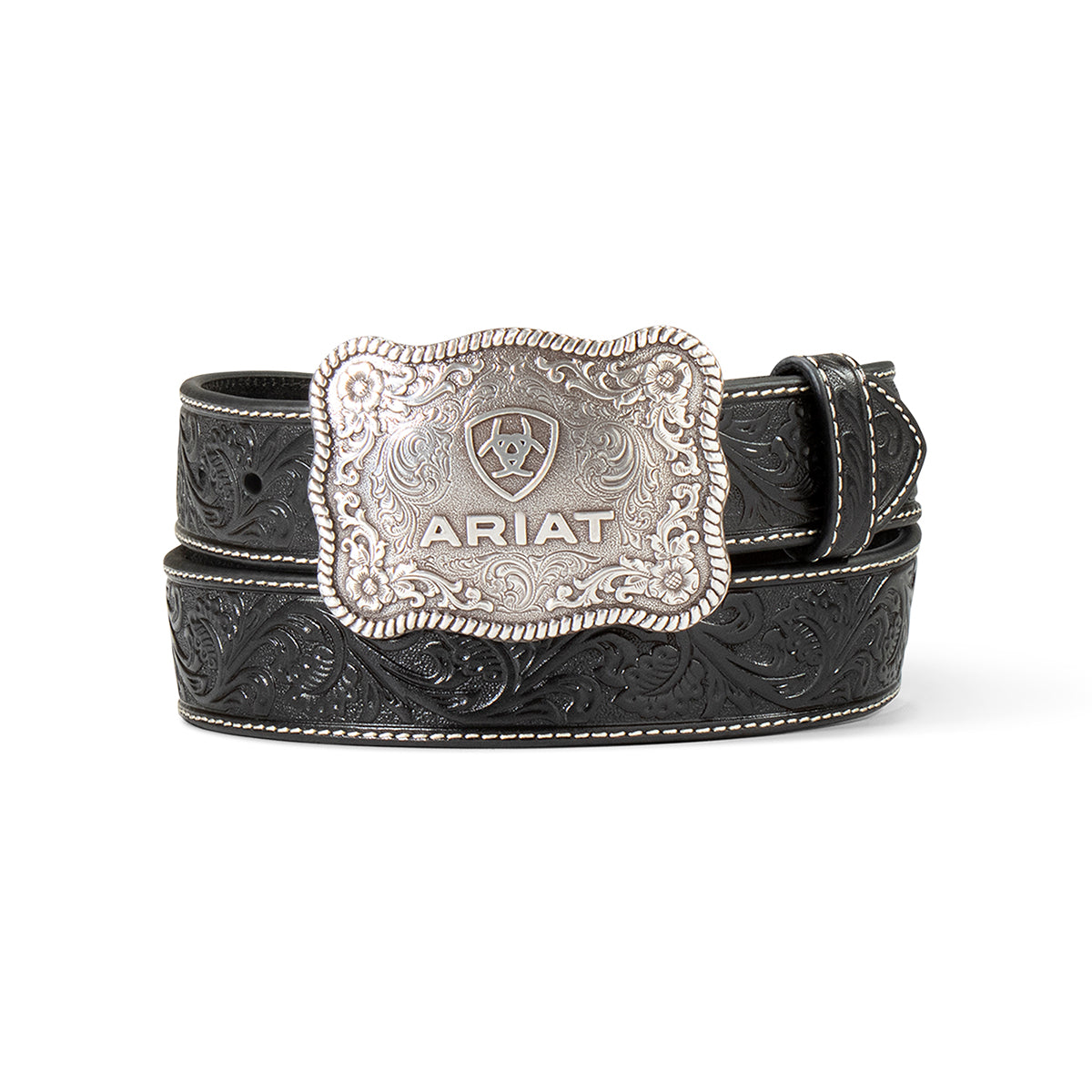 Ariat Ceinture pour – 1 1/2 po, boucle gravée, noire