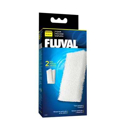 Blocs de mousse filtrante Bio-Foam pour filtres Fluval 106 et 107, paquet de 2