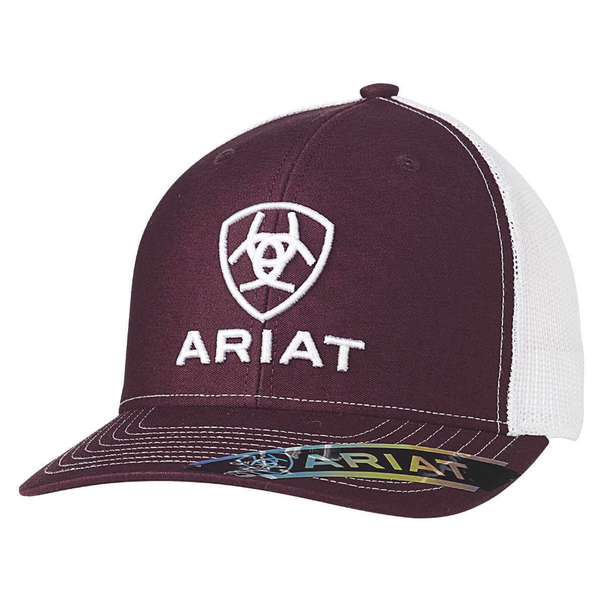 Ariat Casquette Snapback R112 Bourgogne et Blanc