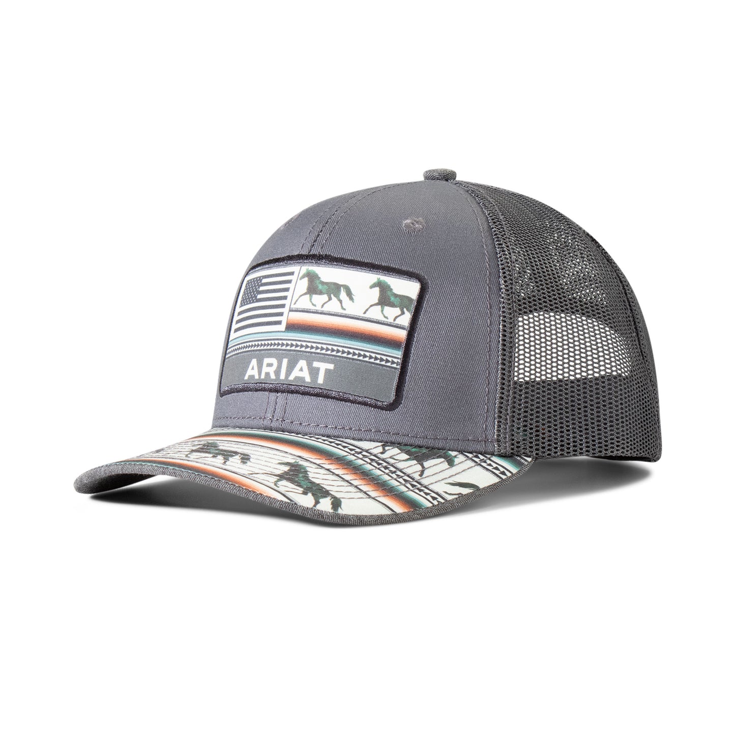 Ariat Casquette pour Femme Grise motif Chevaux