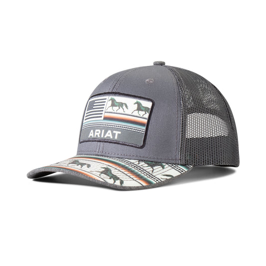 Ariat Casquette pour Femme Grise motif Chevaux