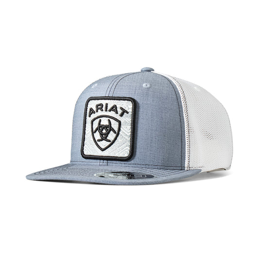 Ariat Casquette FlexFit 110 pour Homme en Denim avec Logo Brodé et Écusson
