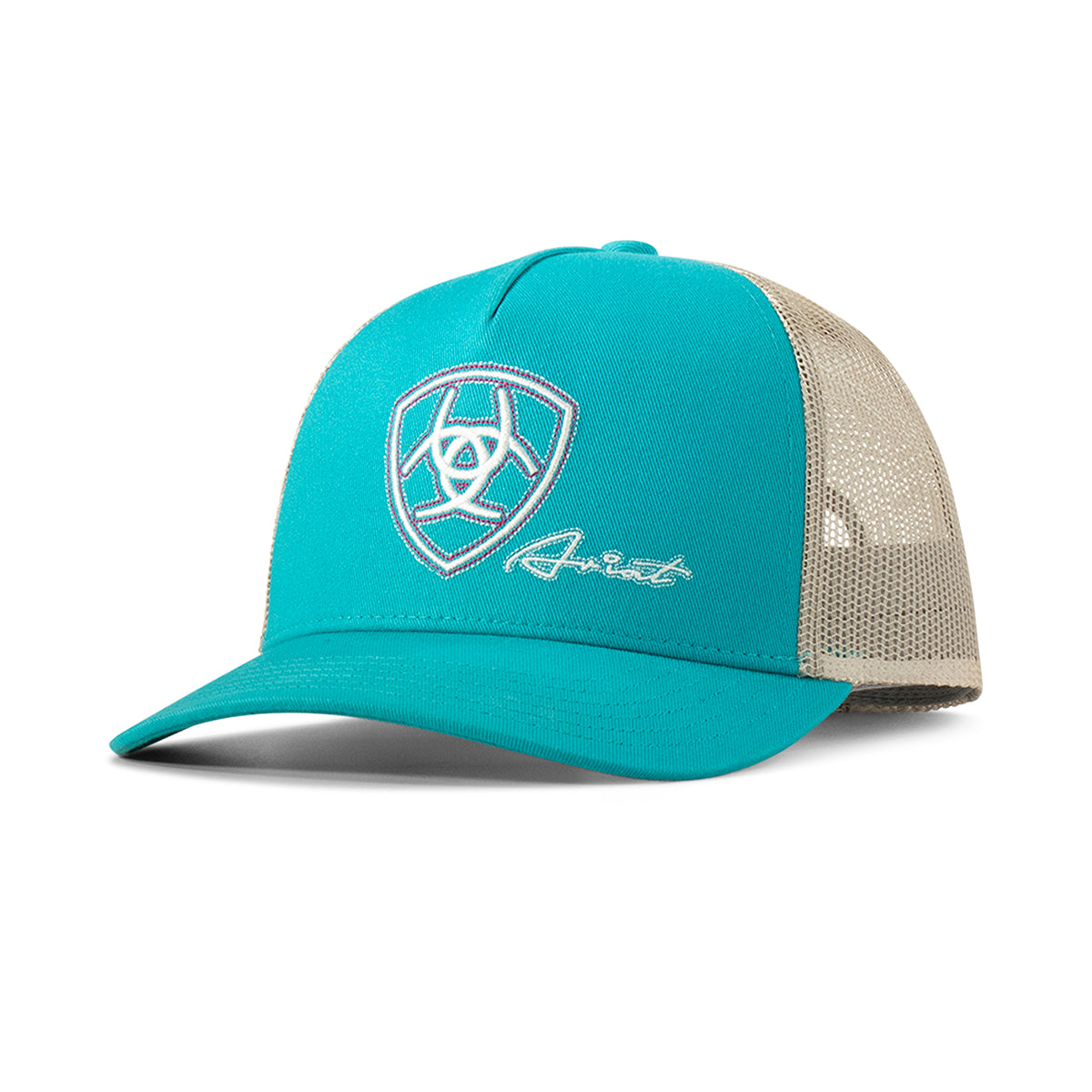 Ariat Casquette pour Femme Turquoise avec Logo Brodé