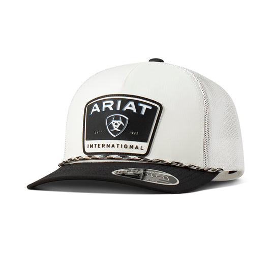 Ariat Casquette FlexFit 110 pour Homme Blanche avec Logo en Caoutchouc Filigrane