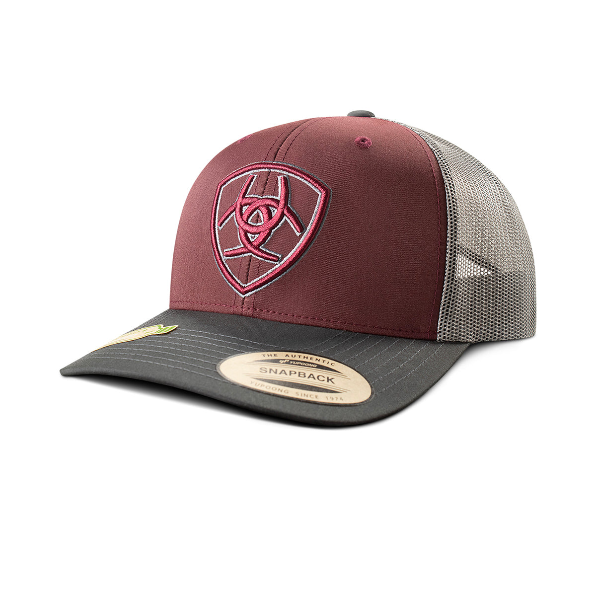 Ariat Casquette pour Homme Bordeaux avec Écusson Brodé 3D