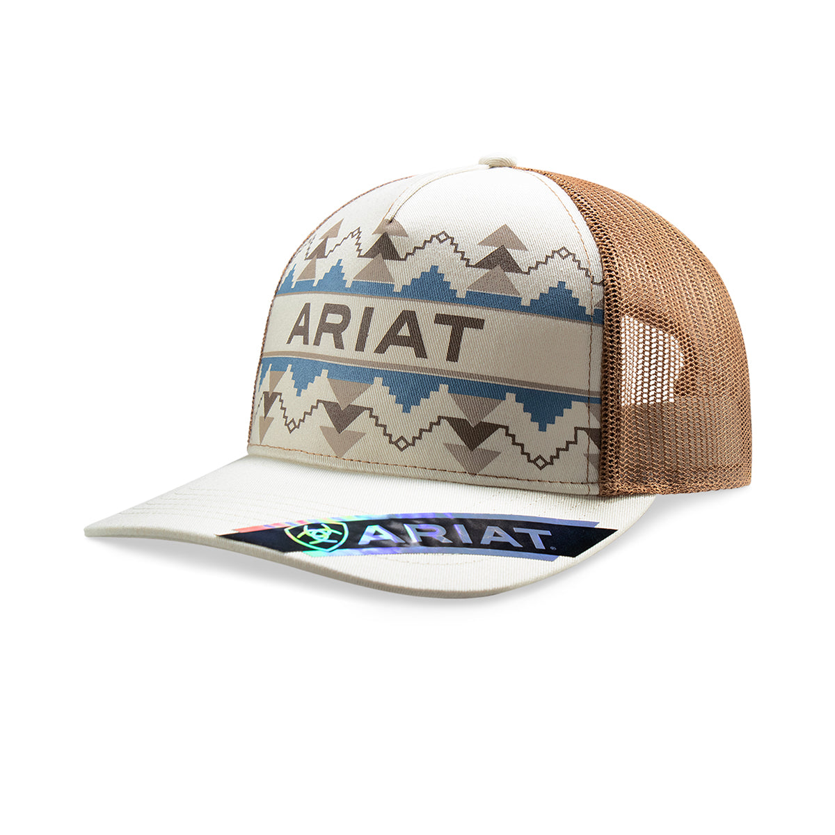 Ariat Casquette pour Femme Kaki avec Motif Southwest et Logo Imprimé
