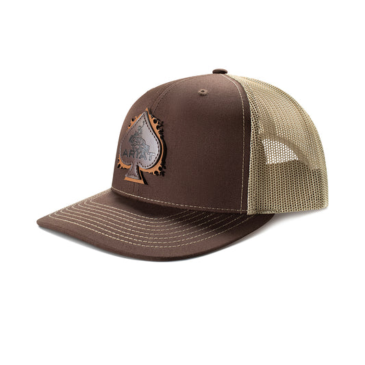 Ariat Casquette pour Homme Marron avec Patch Spade Embossé