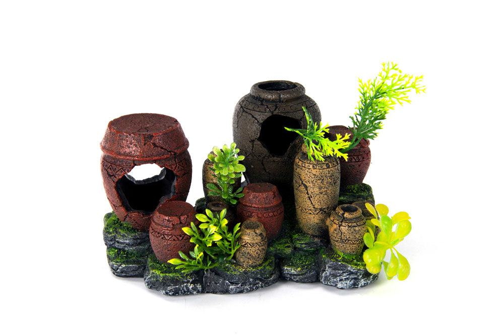 AQUA-FIT – Décoration en polyresine “Whiskey Barrel” 7x4x4.5"