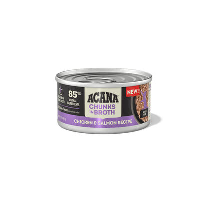 Acana - Morceaux dans le bouillon - Recette au poulet et au saumon pour chatons 5.5oz
