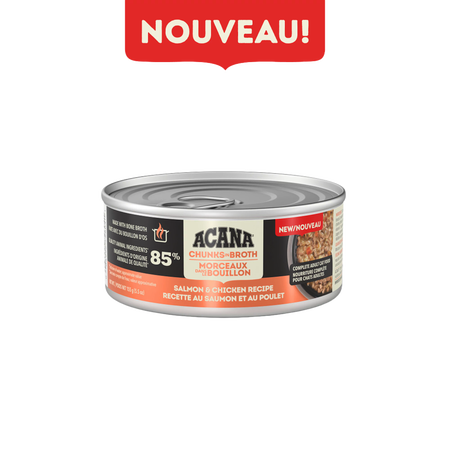 Acana - Morceaux dans le bouillon - Recette au saumon et au poulet 5.5oz