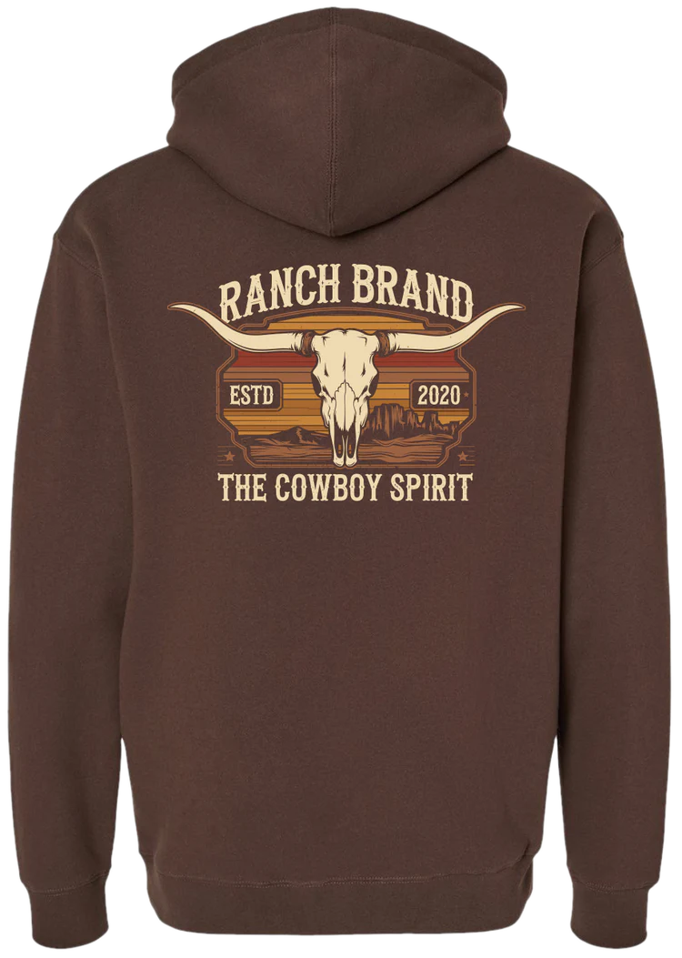 Ranch Brand | Hoodie Unisexe Skull 8 | Brun