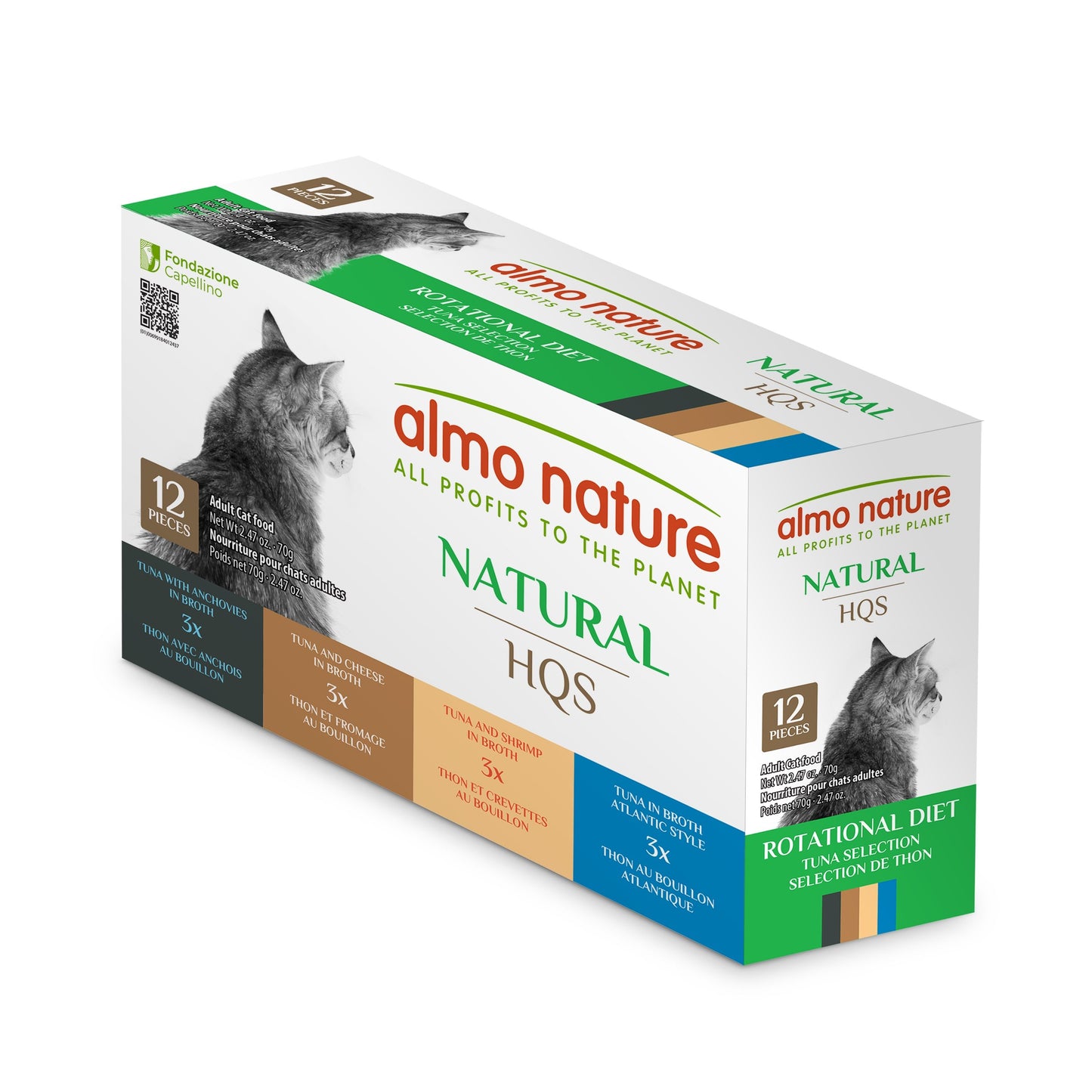 Almo Nature Hqs Natural "rotational Diet" Pour Chat - Sélection De Thon 12x70gr