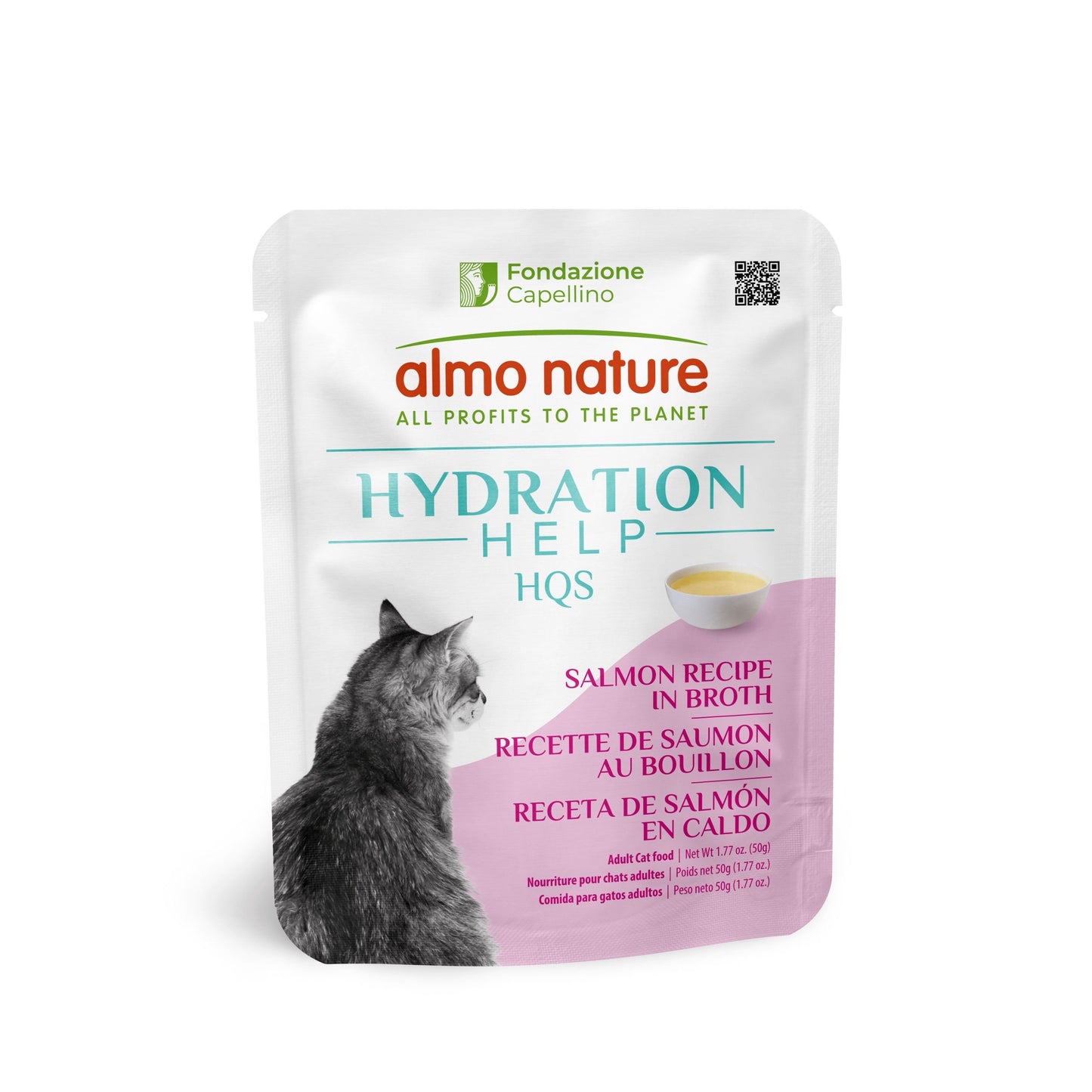 Almo Nature Hqs Hydration Help Chat - Recette De Saumon Au Bouillon 50gr
