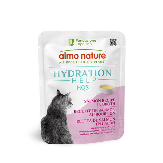 Almo Nature Hqs Hydration Help Chat - Recette De Saumon Au Bouillon 50gr