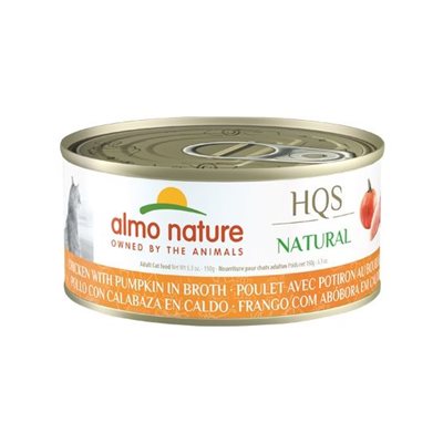 Almo Nature Hqs Natural Chat Poulet Avec Potiron Au Bouillon 150gr