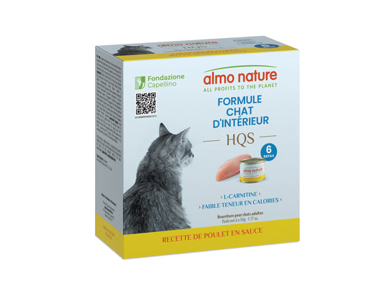 Almo Hqs Formule Chat D'intérieur - Recette De Poulet En Sauce 6x50gr