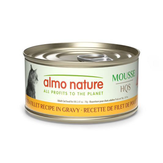 Almo Nature Hqs Natural Chat - Mousse, Recette De Filet De Poulet En Sauce 70gr