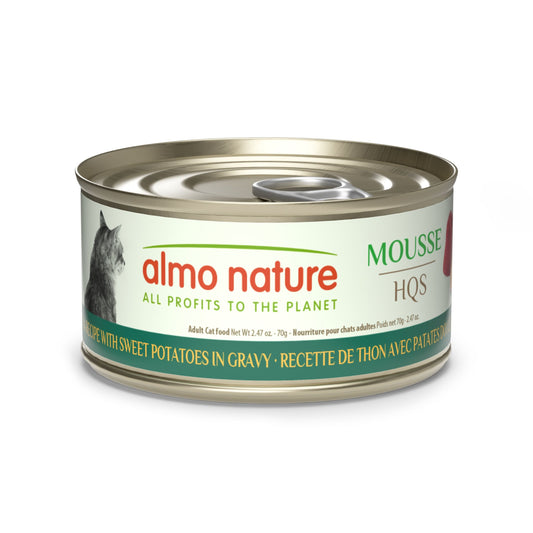 Almo Nature Hqs Natural Chat - Mousse, Recette De Thon Avec Patates Douces En Sauce 70gr