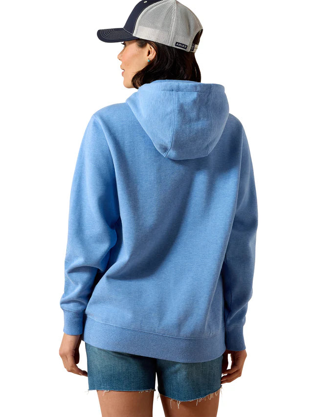 Ariat Hoodie 2.0 Logo Ultramarine Heather - Femme