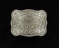 Boucle de ceinture rectangulaire antique en argent Ariat
