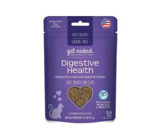 Get Naked Santé Digestive Pour Chat, Gâteries Tendres, Sans Grains 2,5oz