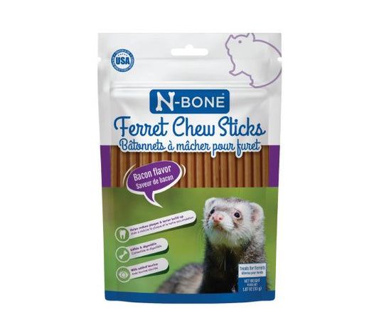 N-bone Bâtonnets à Mâcher Pour Furet, Réduit Le Tartre Et La Plaque - Bacon 1.87oz