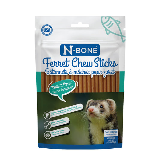 N-bone Bâtonnets à Mâcher Pour Furet, Réduit Le Tartre Et La Plaque - Saumon 1.87oz