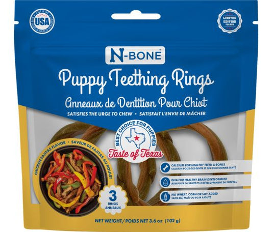 N-bone Anneau Dentaire Pour Chiot, Fajitas Au Poulet (pqt 3) 3.6oz