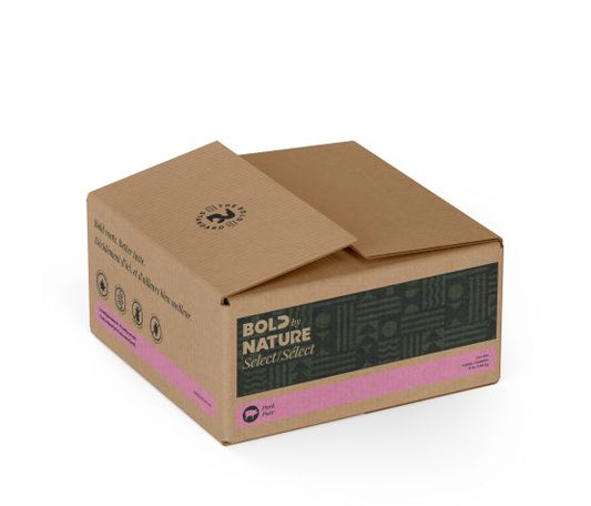 Bold by nature Nourriture crue Sélect porc pour chiens 12lbs